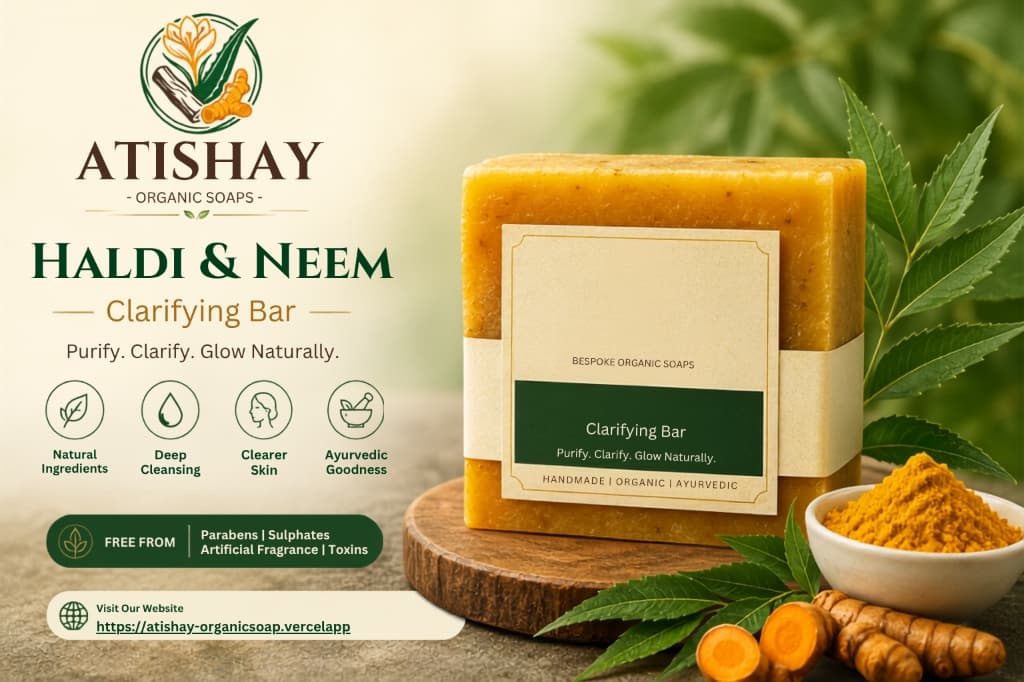 Atishay Organic Soaps - Haldi & Neem Clarifying Bar